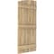 Ekena Millwork Americraft 6-Board (3 Batten) Wood Joined Board-n-Batten Shutters w/Ellipt Top, ARW401BE621X77UNH, PR ARW401BE621X77UNH - alternate 8